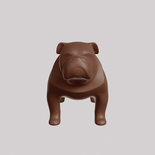 Minimalist English Bulldog Sculpture