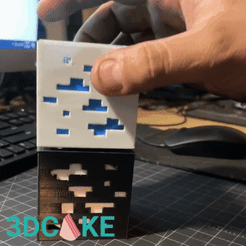 shortstamp.gif STL file Minecraft Magnetic Ore Block・3D printable model to download
