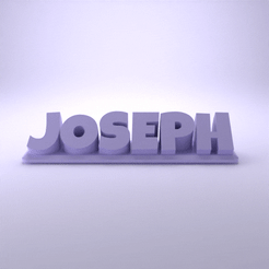 Joseph_Playful.gif Download STL file Joseph 3D Nametag - 5 Fonts • 3D printer design, LayerModels