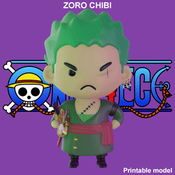 zoro-1.gif STL file Zoro Chibi - One Piece・3D printable model to download