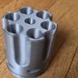 Jumbo-Revolver.gif STL file 'The Beast' Jumbo Magnum Revolver Spinning Pen Holder No Support Needed・3D print object to download