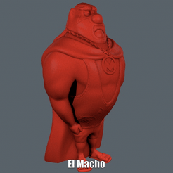 El Macho.gif STL file El Macho (Easy print no support)・3D printer model to download, Alsamen