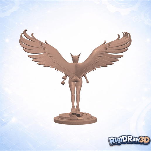 Flying Winged Goddess Stone Figure – RDW3D-02B49