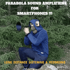 smartphoneparabolagif.gif Archivo STL Parábola amplificadora de sonido para smartphones・Modelo para descargar y imprimir en 3D, Swedish-silence