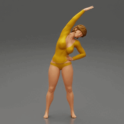 ezgif.com-gif-maker-56.gif Файл 3D Девочка, занимающаяся гимнастикой утром 3D печатная модель・3D-печать дизайна для загрузки, 3DGeshaft