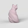 Cat.6.gif 3Dmodel STL Statuette Sitting Cat