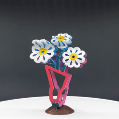 ezgif.com-optimize-6.gif Free STL file Text Flip - A Lovely Surprise 💐💦・3D printable model to download