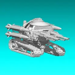 Turntable_mini_tank.gif 3D-Datei Free space marine tank kostenlos・Objekt zum Herunterladen und Drucken in 3D