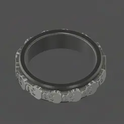 ezgif.com-gif-maker-4.gif STL-Datei Austauschbarer Anti-Stress-Ring Herz und Schädel(Los). kostenlos・3D-druckbare Vorlage zum herunterladen, TRASS_studio