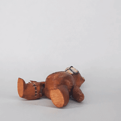 ezgif.com-gif-maker-14.gif STL file Articulated Old Teddy・Model to download and 3D print, RubensVisions