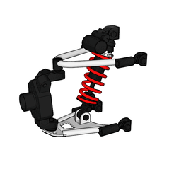 Wheel-mount-with-spring.gif Fichier STL Support de roue avec ressort・Design à télécharger et à imprimer en 3D