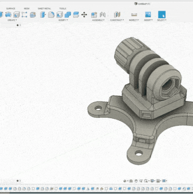 fusion.gif Parametric FPV action cam damping system