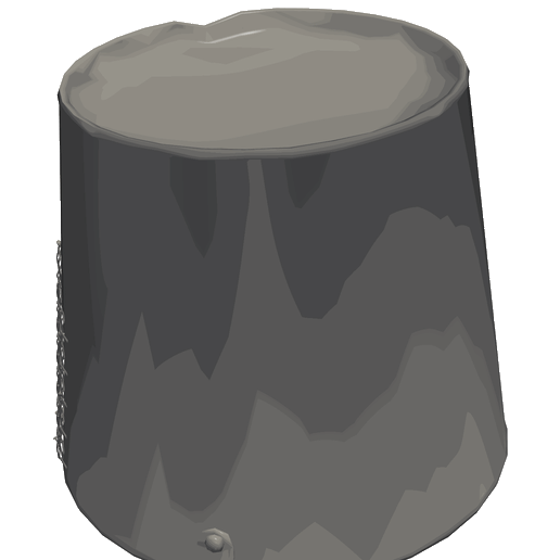 Rust Game Bucket Helmet 3D model preview