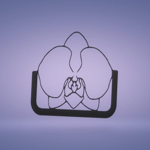 orchid1.gif Скачать файл STL wall decor orchid • Образец для печати в 3D, satis3d
