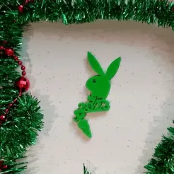 ezgif.com-gif-maker-1.gif STL file Rabbit keychain・Model to download and 3D print