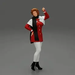 ezgif.com-gif-maker-21.gif Fichier 3D fille en costume de noël debout et posant・Objet pour impression 3D à télécharger