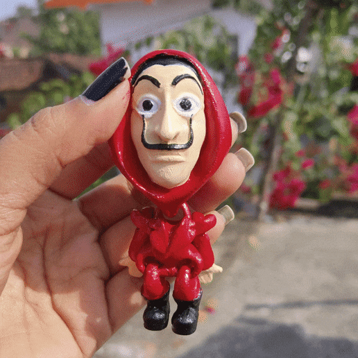 ezgif.com-gif-maker.gif MONEY HEIST TOY PLUS KEYRING
