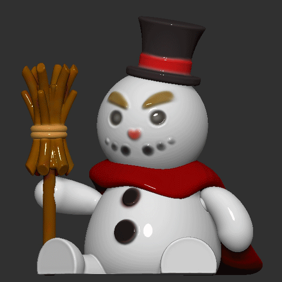 gif.gif Download free STL file Christmas Customizable Desktop Snowman • 3D printing model, LittleFriend