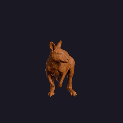 Realistic Wallaby Looking Side Animal Sculpture