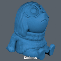 Sadness.gif STL file Sadness (Easy print no support)・3D print object to download