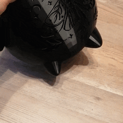 VID_20221017_175335-1.gif 3D file Cauldron, wicca bowl, planter pot, Halloween・Model to download and 3D print, Kittycani