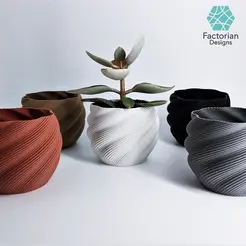 Fresh-Logo1_1.gif STL file Modern Plant Pot "Diluvian" for succult planters to big pots・3D printing model to download