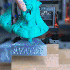 azul-avatar.gif STL file AVATAR THE WAY OF WATER - HEADPHONE HOLDER・3D print design to download