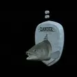 zander-head-trophy.gif fish head trophy zander / pikeperch / Sander lucioperca open mouth statue detailed texture for 3d printing