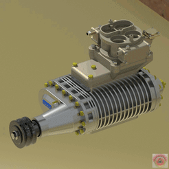 __S.Co.T_Compressor.gif STL file S.Co.T SUPERCHARGER BLOWER - with four-barrel holley carburettor・3D print object to download