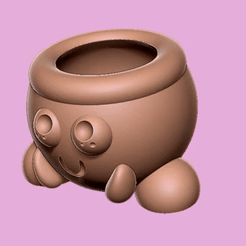 potty.gif 3D file POTTY - ORIGINAL FLOWER POT・Model to download and 3D print