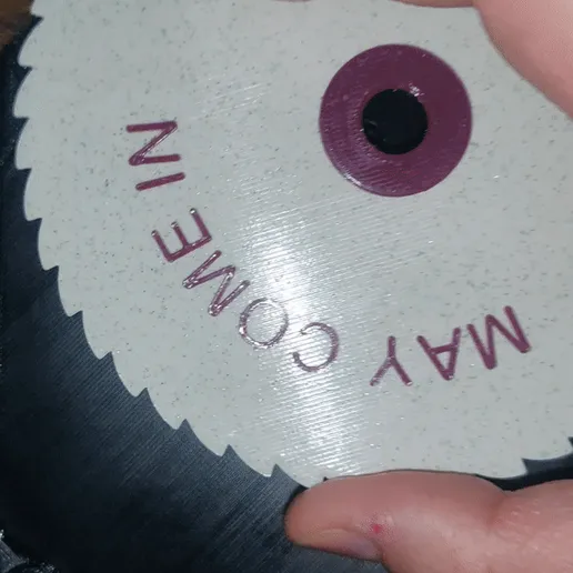 Wheel.gif Keep Out - Come  In Door  Sign