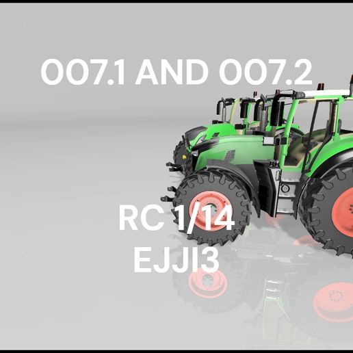 007.1-and-007.2.mp4 1/14 Radio-controlled tractor 007.1 and 007.2