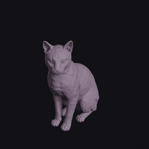 Sitting Russian Blue Figurine