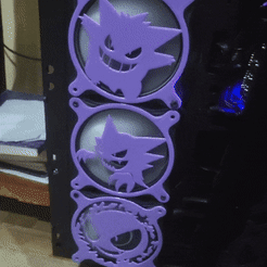 Media_221226_130448-2.gif STL file Fan Covers Pc 120mm - Pc 120mm Fan Covers -gastly -haunter - gengar・3D printable model to download