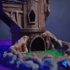 Wizard-Dice-Tower-GIF.gif STL file Wizard Dice Tower・3D printer model to download