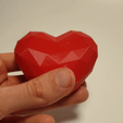 1.gif Fichier STL Coeur magnétique Lowpoly・Modèle à imprimer en 3D à télécharger