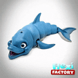 dan_sopala_flexi_factory_dolphin.gif STL file Cute Flexi Print-in-Place Dolphin・3D printable model to download
