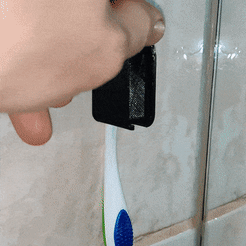 ezgif.com-gif-maker.gif Fichier STL gratuit Porte-brosse à dents universel (porta escovas)・Modèle à télécharger et à imprimer en 3D