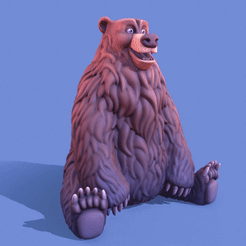 Color.gif Free STL file Cartoon Bear・3D print design to download