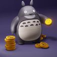 Alca1G.gif STL file Totoro piggy bank・3D print object to download