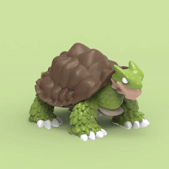 TURTLE.gif STL-Datei Gelenkige Schildkröte 001・3D-druckbares Modell zum Herunterladen