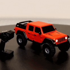 Gladiator.gif Download STL file Axial SCX10-III Jeep JT Gladiator w/Portals (1/100) for action figures 1/10 • 3D printer template, robroy07