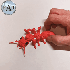 ezgif.com-gif-maker-9.gif Archivo STL Robot hormiga articulado・Idea de impresión 3D para descargar