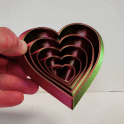 concentric-hearts2.gif Archivo STL No juegues con mi corazón・Diseño para descargar y imprimir en 3D