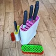 Knife-Block.gif Contemporary Chef Kitchen Knife Knives Block Holder Storage Big and Small X2