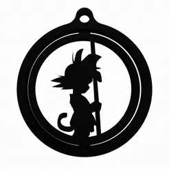 goku-silueta-2.gif Goku silhouette swivel key chain