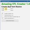 ) ‘Amazing STL Crestor 14 (apo Amazing STL Creator 1.4 Create dual text illusion YOUR a Word 1 Create dual text illusion Fichier STL Une application pour créer une double illusion de texte・Modèle à imprimer en 3D à télécharger, Print-in-Place_Fun