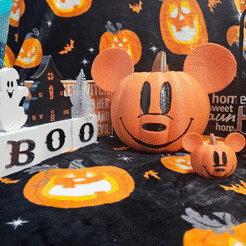 20230807_195537.gif STL file Mickey Pumpkin Container・3D printable model to download
