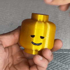 ezgif.com-gif-maker.gif STL file Lego head herb Grinder・Design to download and 3D print