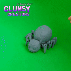 112.gif Download STL file Kumoko Spider Flexi Halloween • Object to 3D print, DoctorCraft